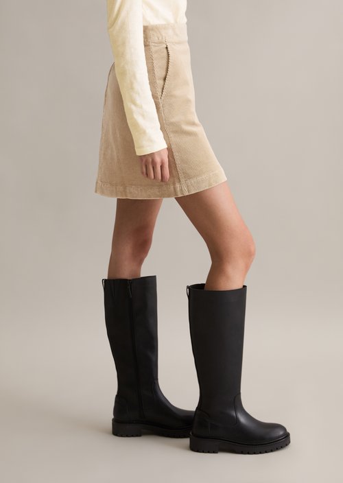 Corduroy mini skirt regular — Frosty Sand