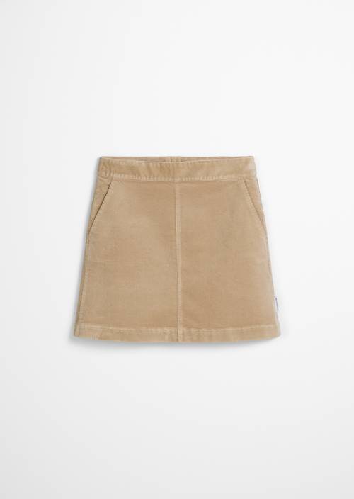 Corduroy mini skirt regular made from a stretchy organic cotton blend