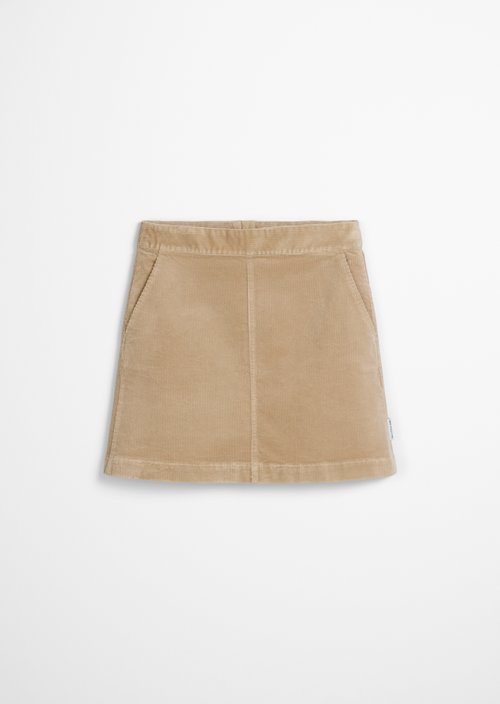 Corduroy mini skirt regular — Frosty Sand