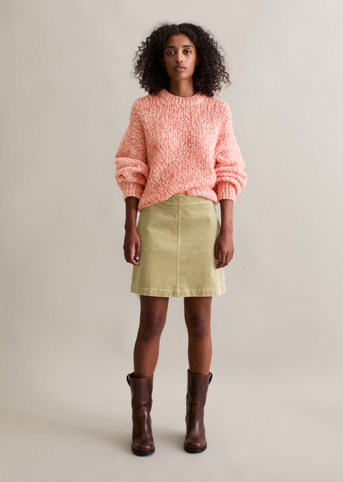 Corduroy mini skirt regular — Artichoke Leaf