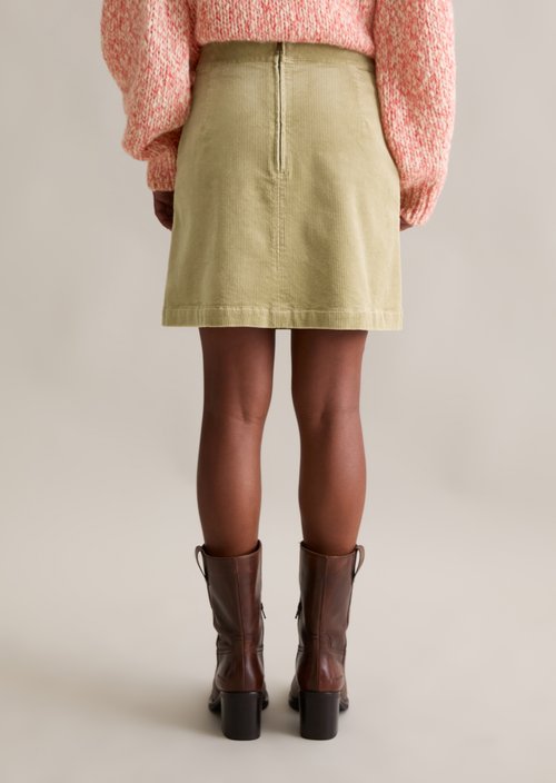 Corduroy mini skirt regular — Artichoke Leaf