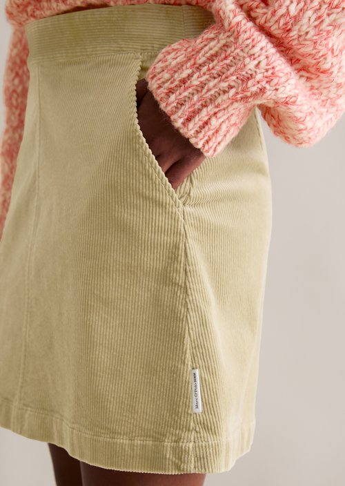 Corduroy mini skirt regular — Artichoke Leaf