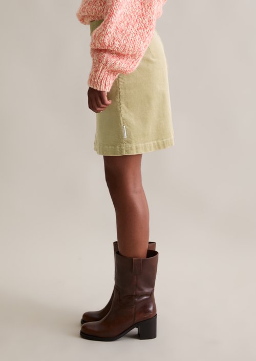 Corduroy mini skirt regular — Artichoke Leaf
