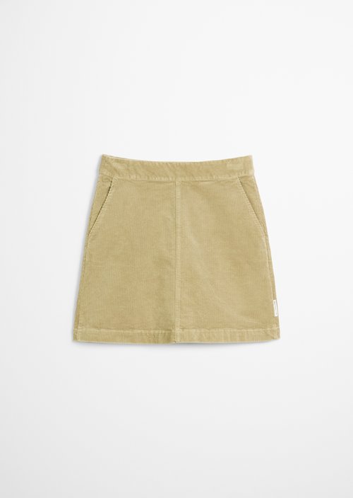 Corduroy mini skirt regular — Artichoke Leaf
