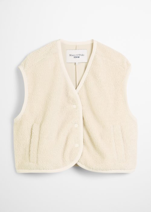 Curly sweat vest relaxed — White Blush