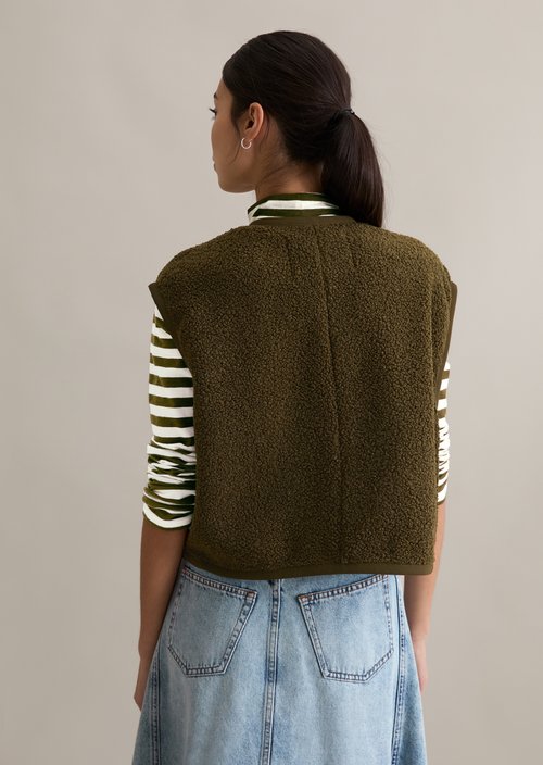 Curly sweat vest relaxed — Burnished Logs