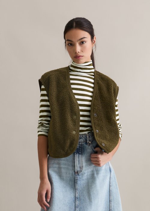 Curly sweat vest relaxed — Burnished Logs