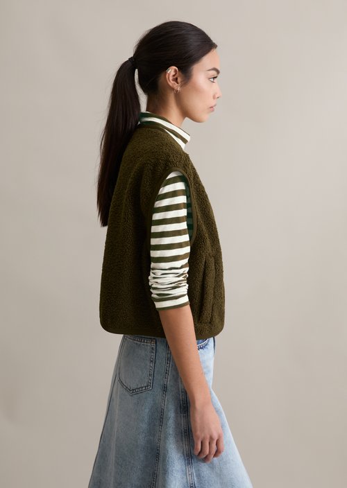 Curly sweat vest relaxed — Burnished Logs