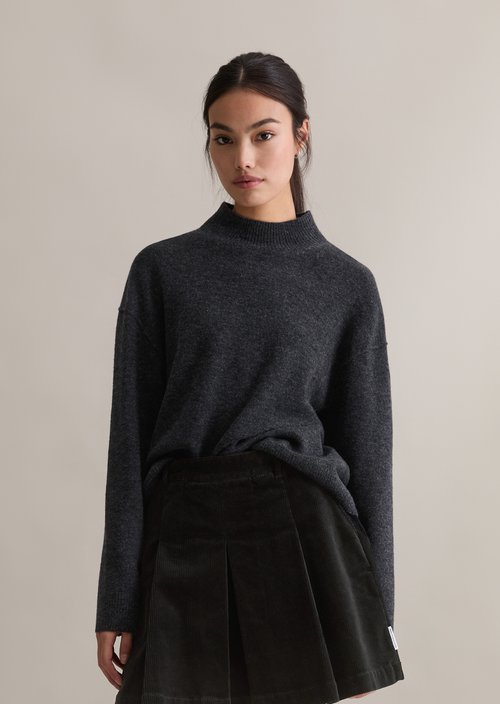 Knitted sweater regular — Anthra Melange
