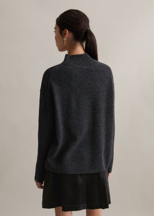Knitted sweater regular — Anthra Melange
