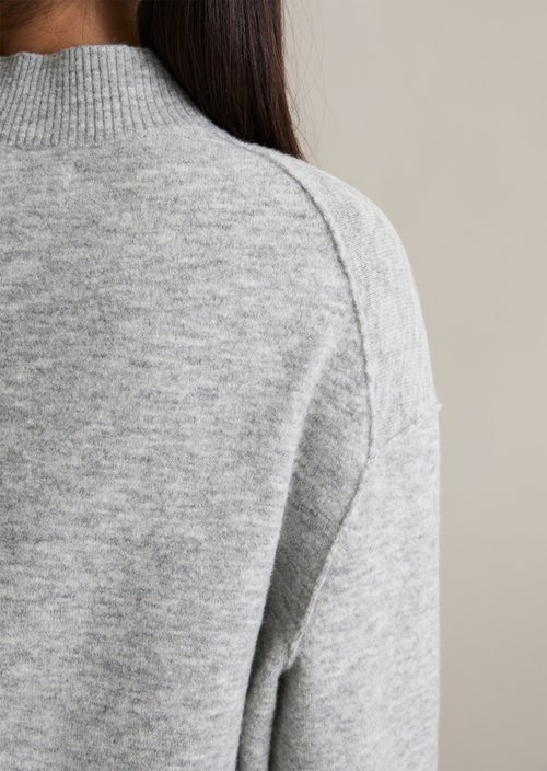 Knitted sweater regular — Stone Melange