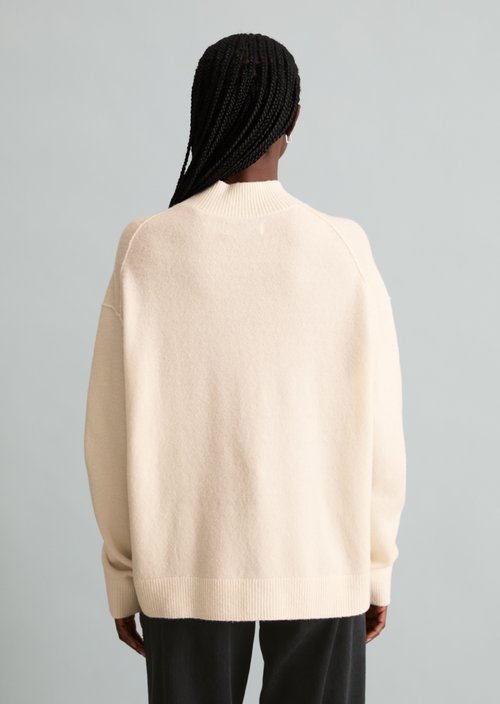 Knitted sweater regular — White Blush