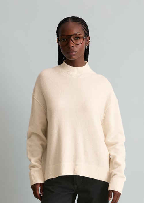Knitted sweater regular — White Blush