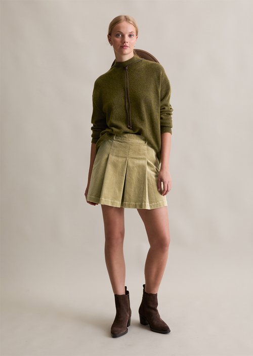 Knitted sweater regular — Dark Green Melange