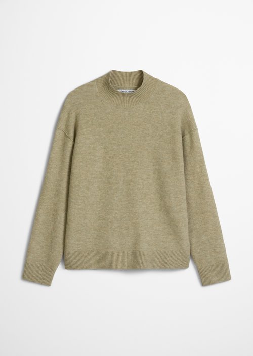 Knitted sweater regular — Medium Green Melange
