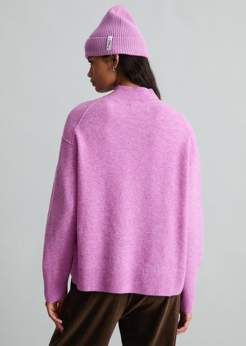 Knitted sweater regular — Medium Pink