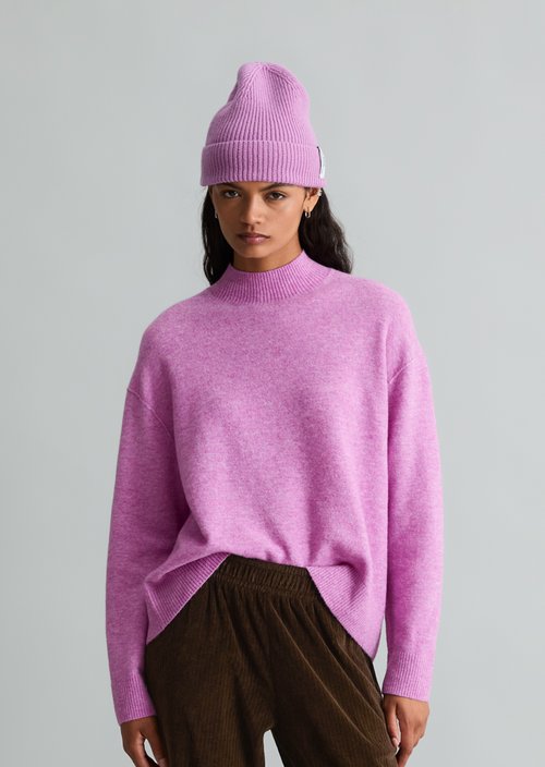 Knitted sweater regular — Medium Pink