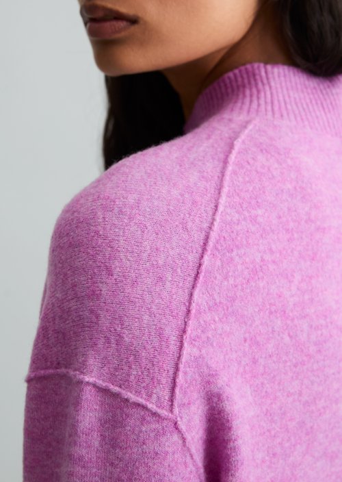 Knitted sweater regular — Medium Pink