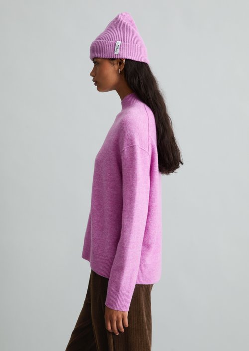 Knitted sweater regular — Medium Pink