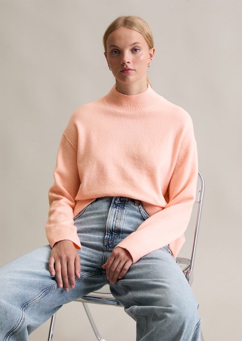Knitted sweater regular — Rose Powder