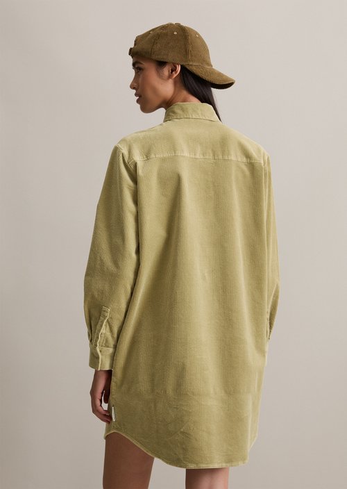 Relaxed corduroy shirt dress — Artichoke Leaf