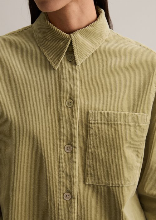 Relaxed corduroy shirt dress — Artichoke Leaf