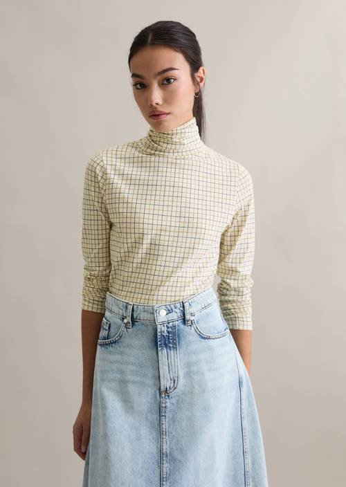 Coltrui longsleeve slim Offwhite in vooraanzicht