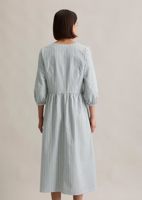 Regular striped dress — Light Green