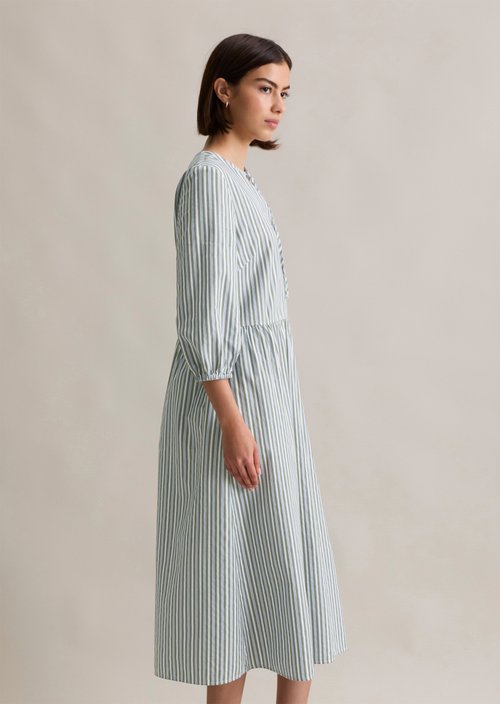 Regular striped dress — Light Green