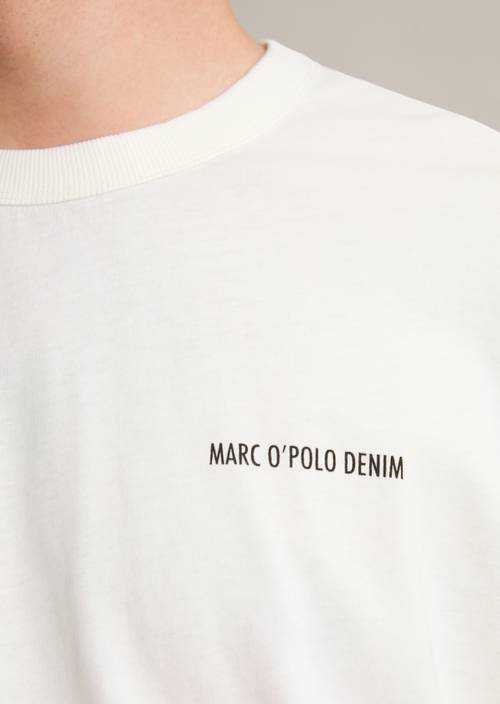 Camiseta relajada Silky White en vista detallada