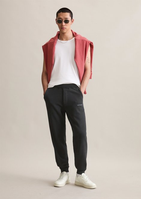 Marc O'Polo Relaxte joggingbroek, Heren, zwart, S, 100% Katoen