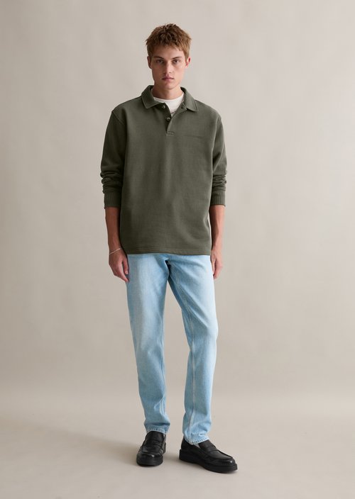 Polo sweatshirt relaxed — Pineneedle