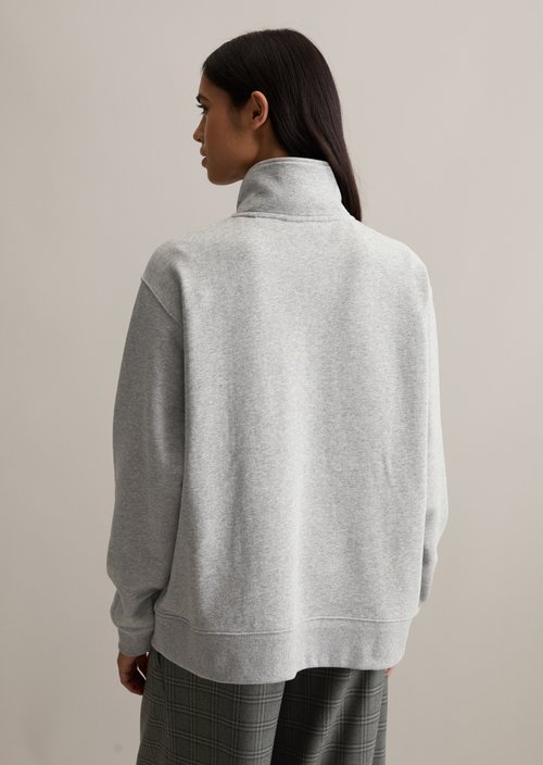 Troyer sweatshirt relaxed — Stone Melange