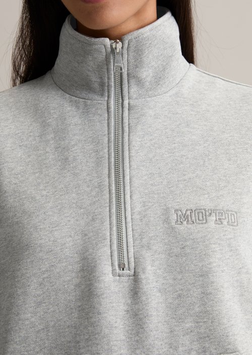 Troyer sweatshirt relaxed — Stone Melange