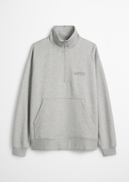 Troyer sweatshirt relaxed — Stone Melange