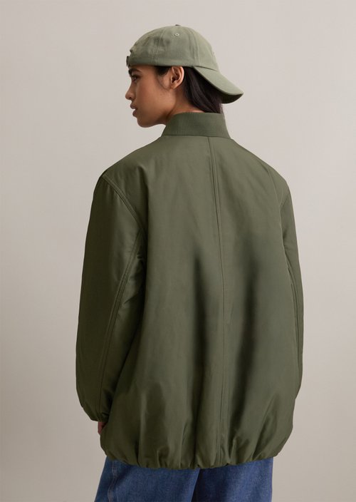 Oversized aviator-style blouson jacket — Pineneedle