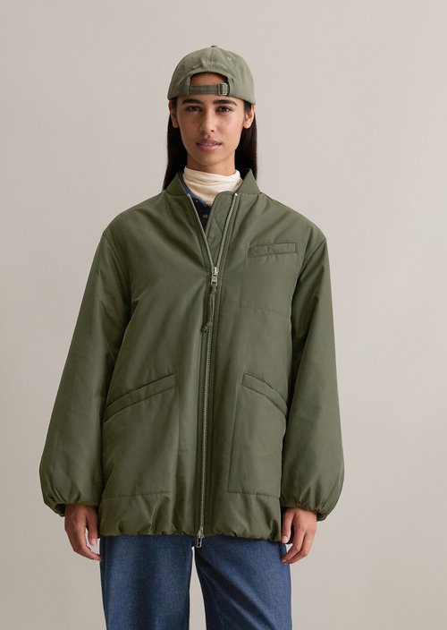 Oversized aviator-style blouson jacket — Pineneedle
