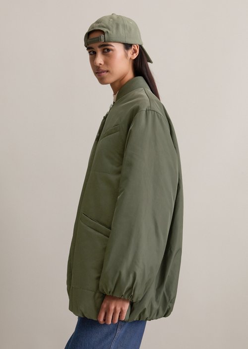 Oversized aviator-style blouson jacket — Pineneedle