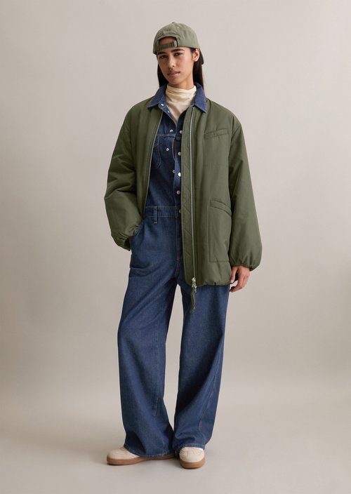 Oversized aviator-style blouson jacket — Pineneedle