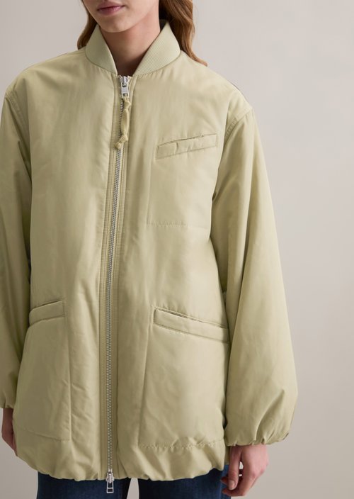 Oversized aviator-style blouson jacket — Artichoke Leaf