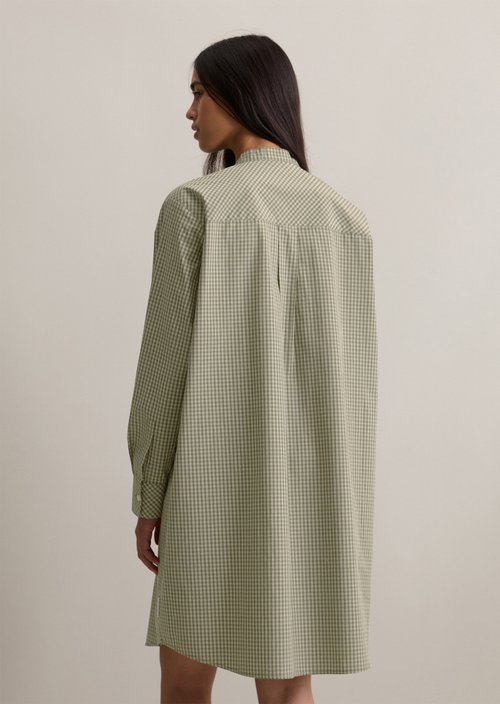 Check dress relaxed — Dark Green