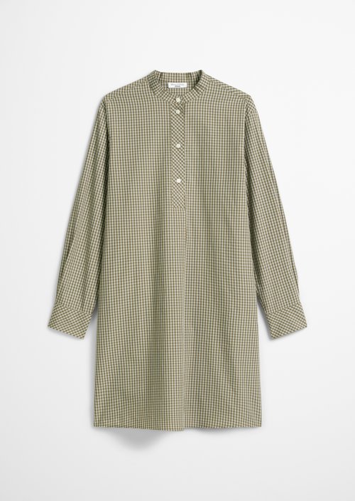 Check dress relaxed — Dark Green