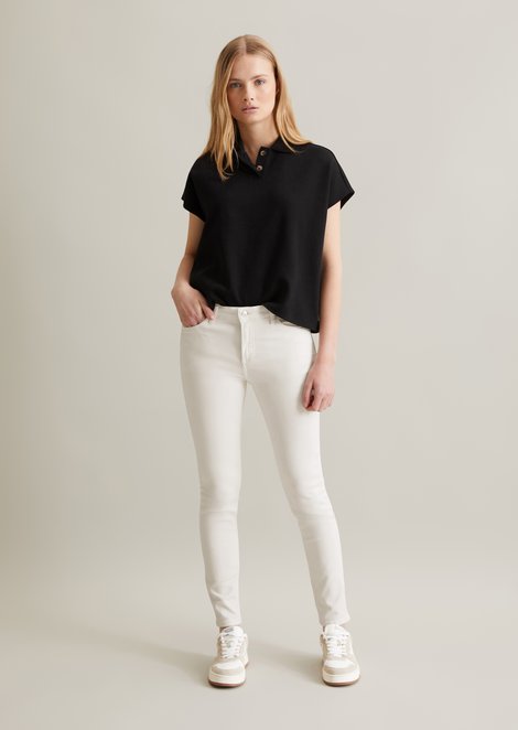 Marc O'Polo Jeans model Kaj skinny cropped, Dames, wit, 27/30, 80% Katoen, 15% Lyocell, 3% Elastomeer, 2% Elasthaan