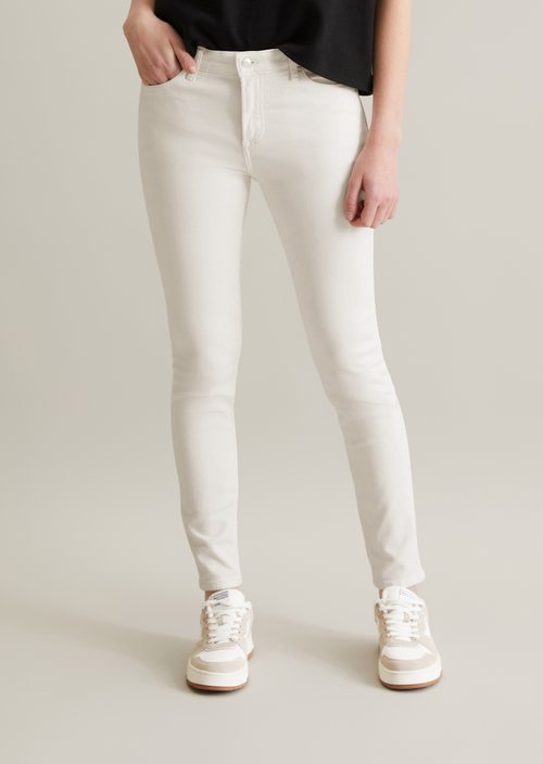 Jeans model Kaj skinny cropped — White