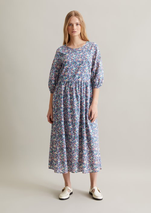 Relaxed print dress — Medium Blue