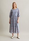 Marc O'Polo Relaxte jurk met print, Dames, blauw, L, 100% Katoen