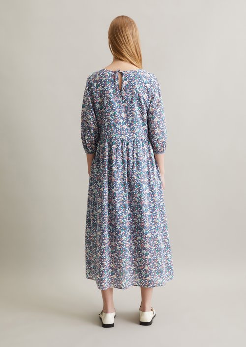 Relaxed print dress — Medium Blue