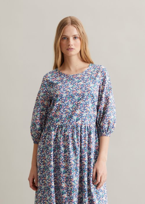 Relaxed print dress — Medium Blue