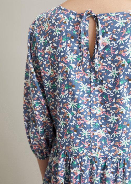 Relaxed print dress — Medium Blue