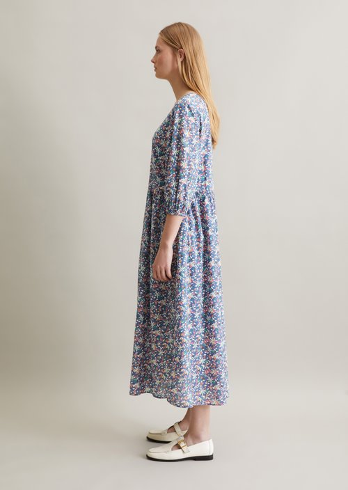 Relaxed print dress — Medium Blue